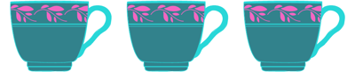 Tea with Julie teacups insert flowers edge